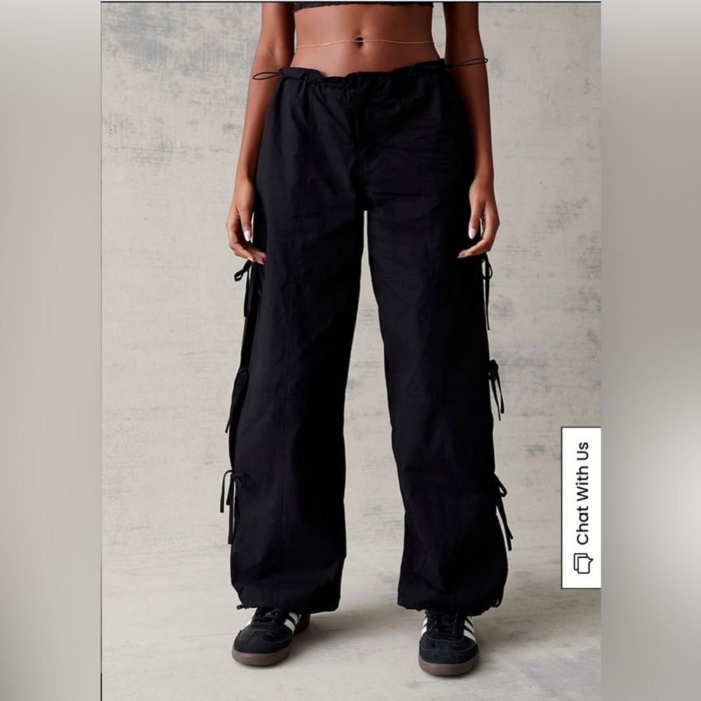 PacSun Black Tie Side Baggy Pants Size S